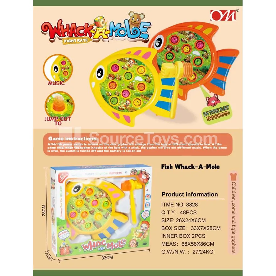 Electric Fish Musical Whack-a-Mole Game (8828) Electric Fish Musical Whack-a-Mole Game (8828)