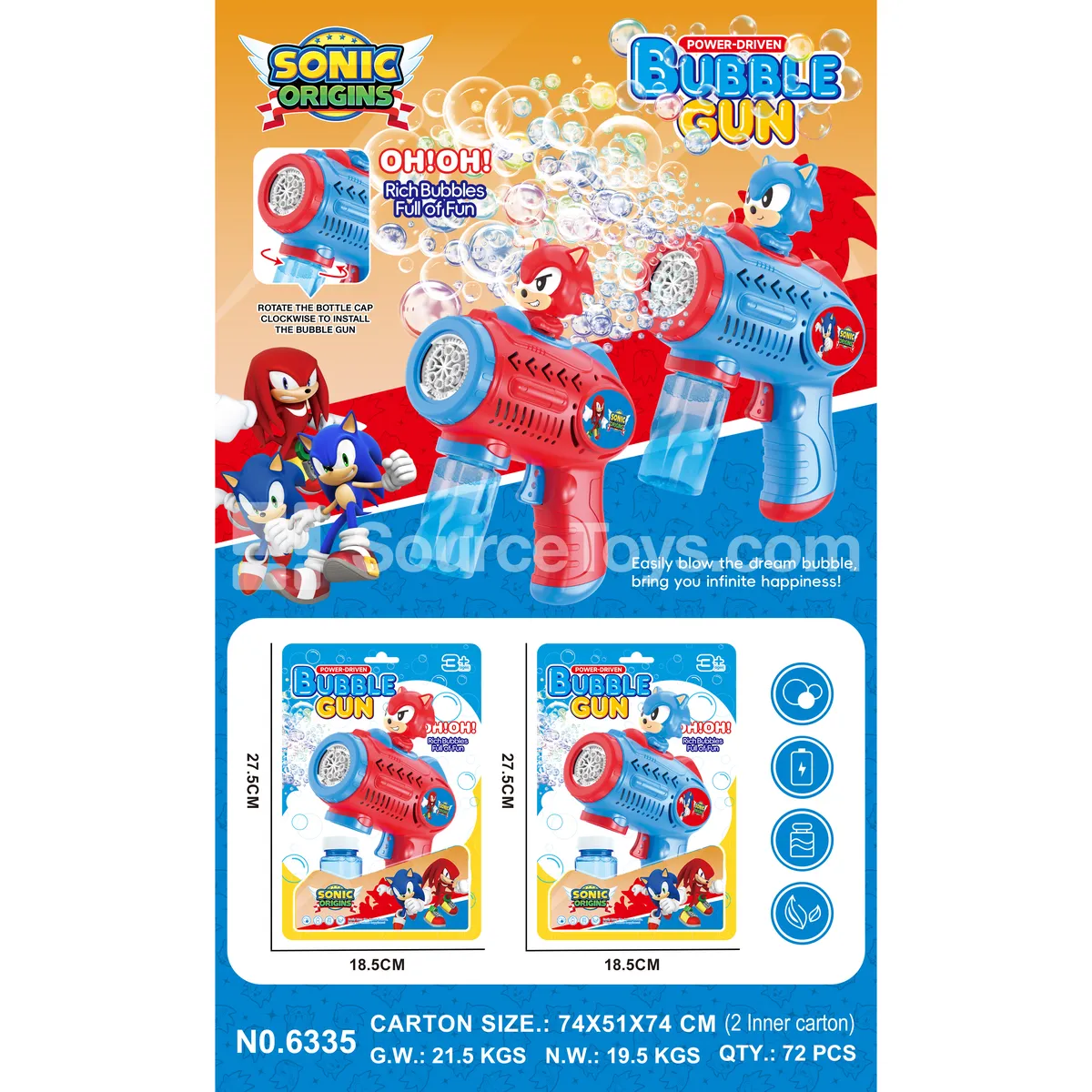8-Hole Automatic Bubble Gun (6335) 8-Hole Automatic Bubble Gun (6335)