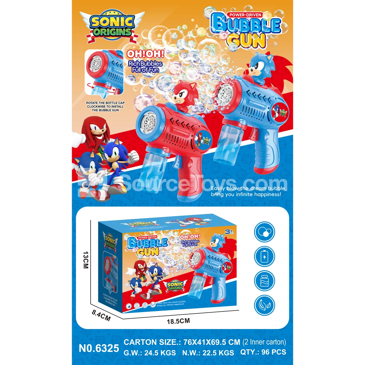 8-Hole Automatic Bubble Gun (6325) 8-Hole Automatic Bubble Gun (6325)