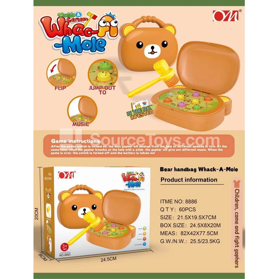 Bear Handbag Whack-a-Mole Game with Music (8886) Bear Handbag Whack-a-Mole Game with Music (8886)