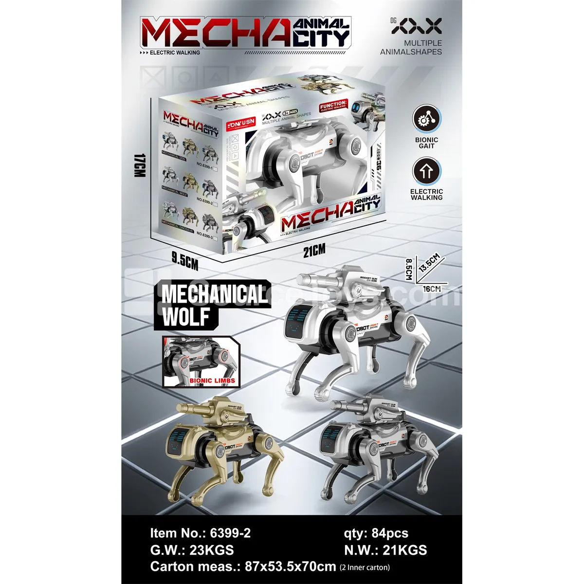Motorized Mechanical Wolf Toy (6399-2) Motorized Mechanical Wolf Toy (6399-2)