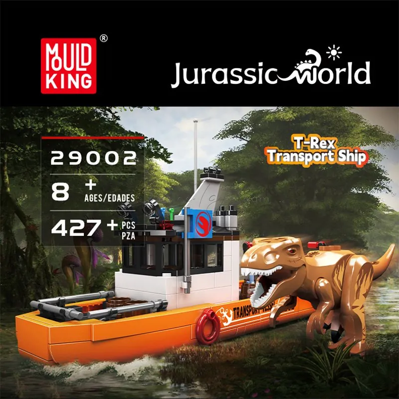 Jurassic Tyrannosaurus Transport Ship Dinosaur Egg Building Blocks Set (English Version) 427 pcs