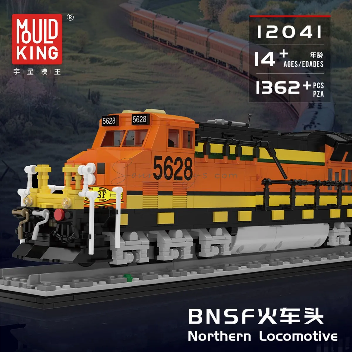BNSF Locomotive Building Blocks Set BNSF Locomotive Building Blocks Set