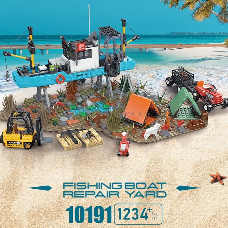 Creative Building Set: Fishing Boat Repair Yard