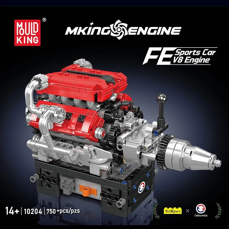 Building Blocks V8 Sports Car with Motor