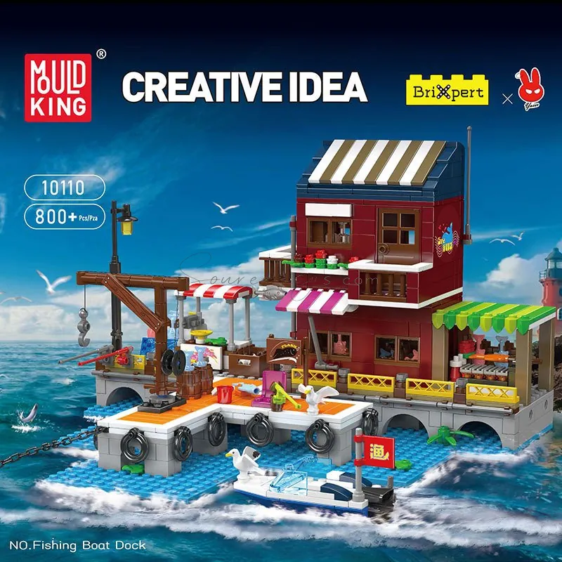 Fishing Dock Building Blocks Set 800 Pcs