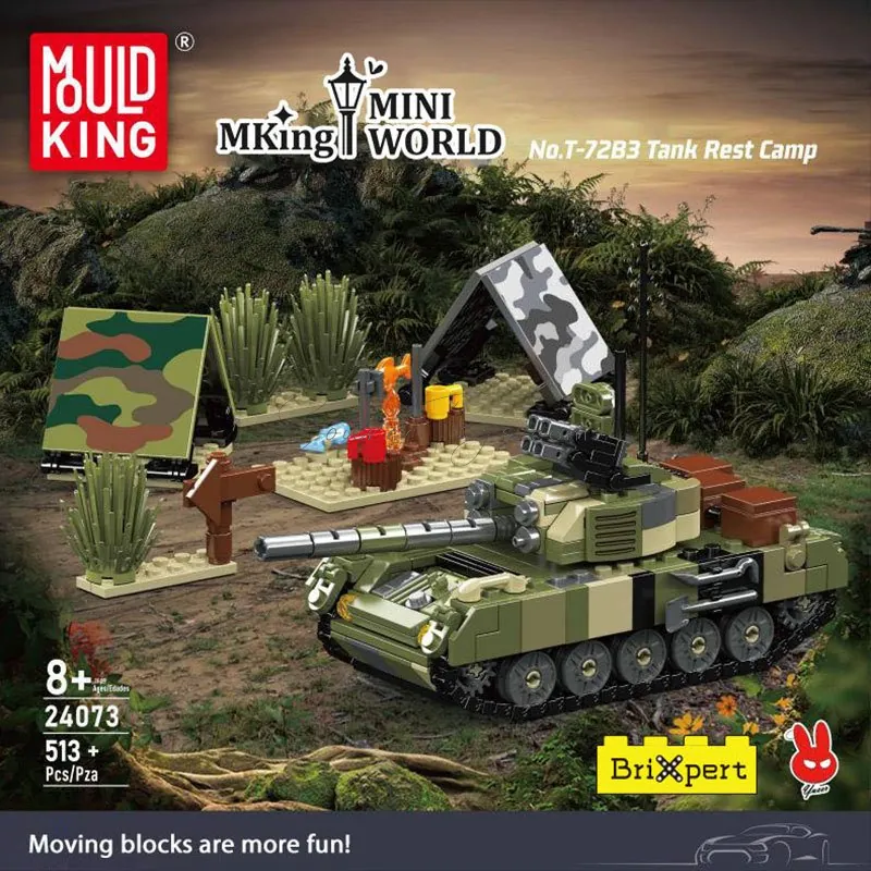 T-72B3 Tank Rest Camp Building Blocks Set 513 PCS T-72B3 Tank Rest Camp Building Blocks Set 513 PCS