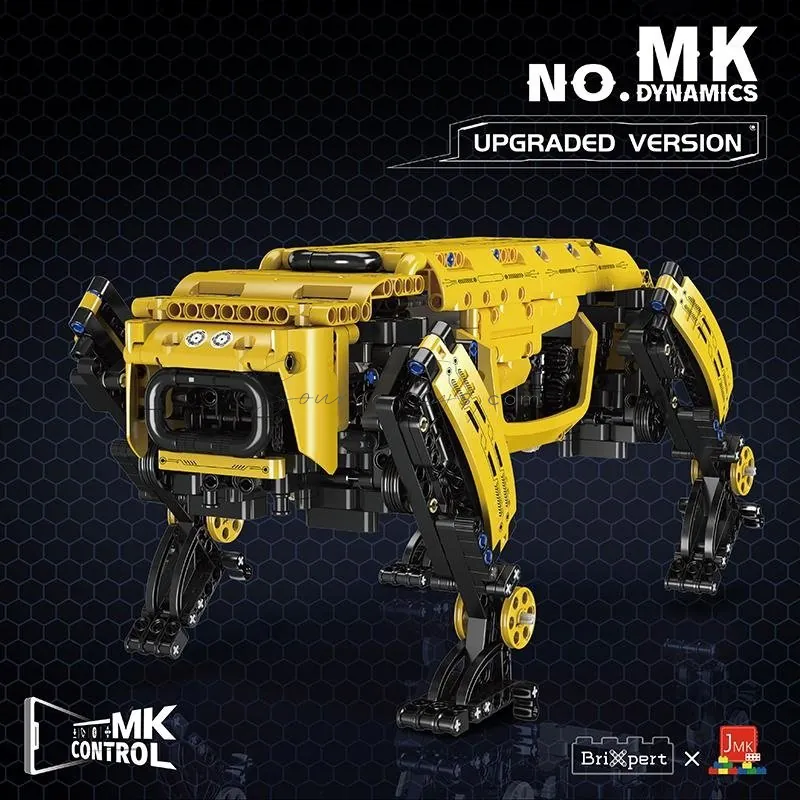 Motorized Robot Dog Building Blocks (Yellow, APP Control)