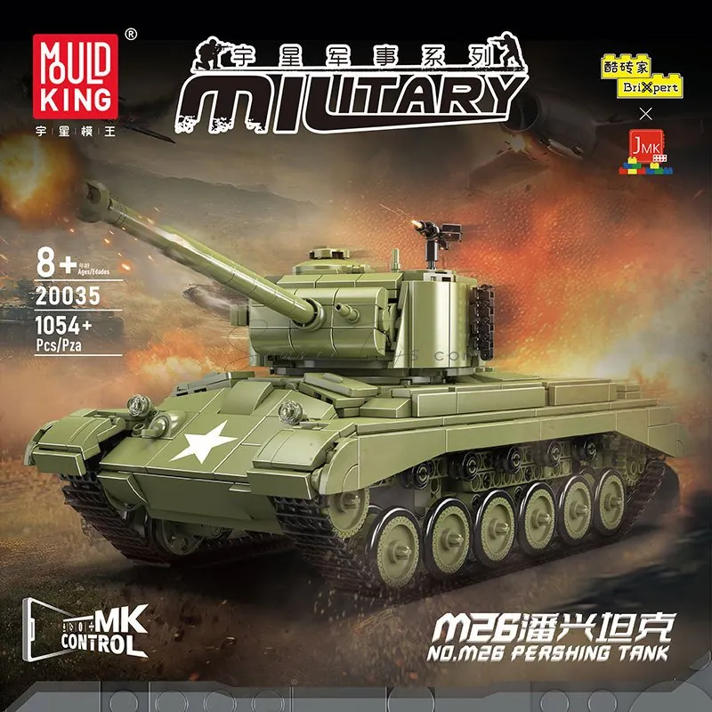 M26 Pershing Tank Building Blocks (Electric APP Version) 1054 PCS M26 Pershing Tank Building Blocks (Electric APP Version) 1054 PCS