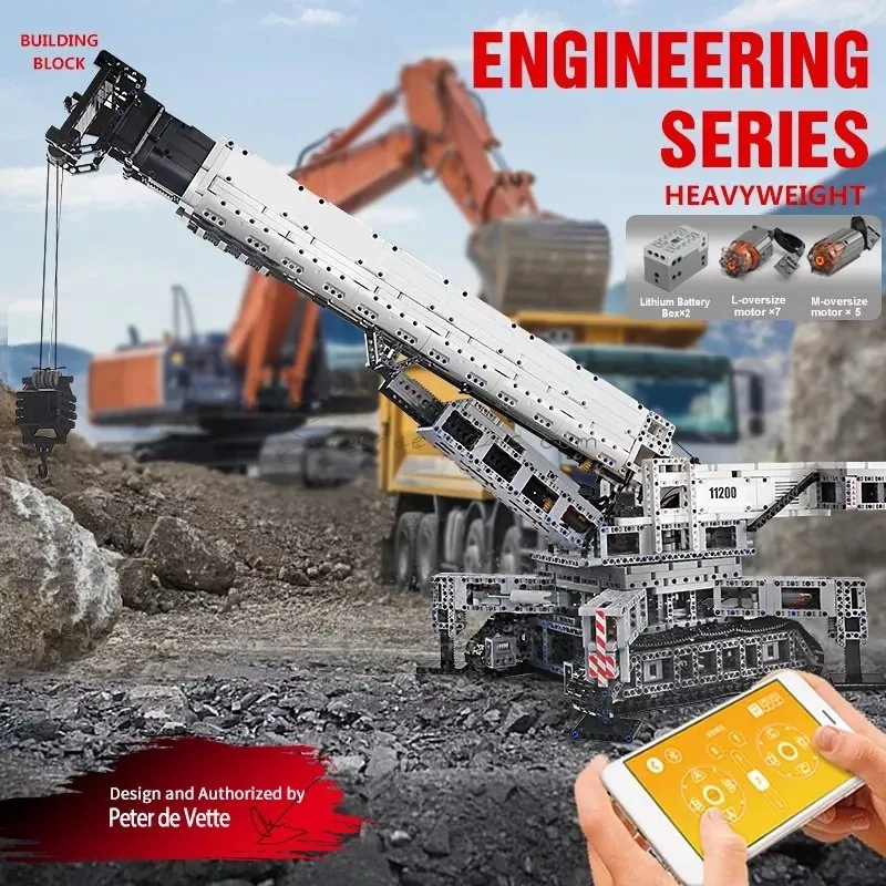 DIY Building Blocks Crawler Crane APP Version DIY Building Blocks Crawler Crane APP Version