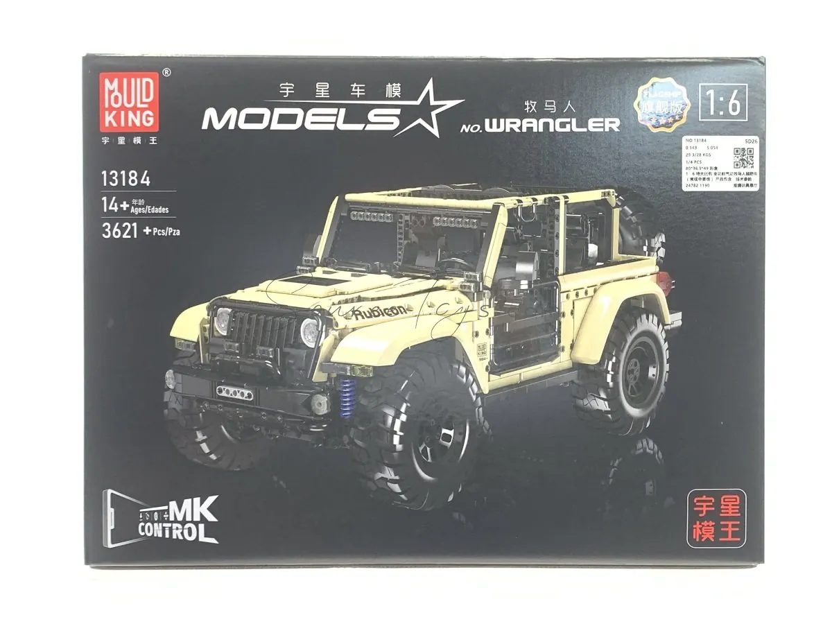1:6 Scale DIY Building Block All-Function Pneumatic Wrangler Off-Road Vehicle