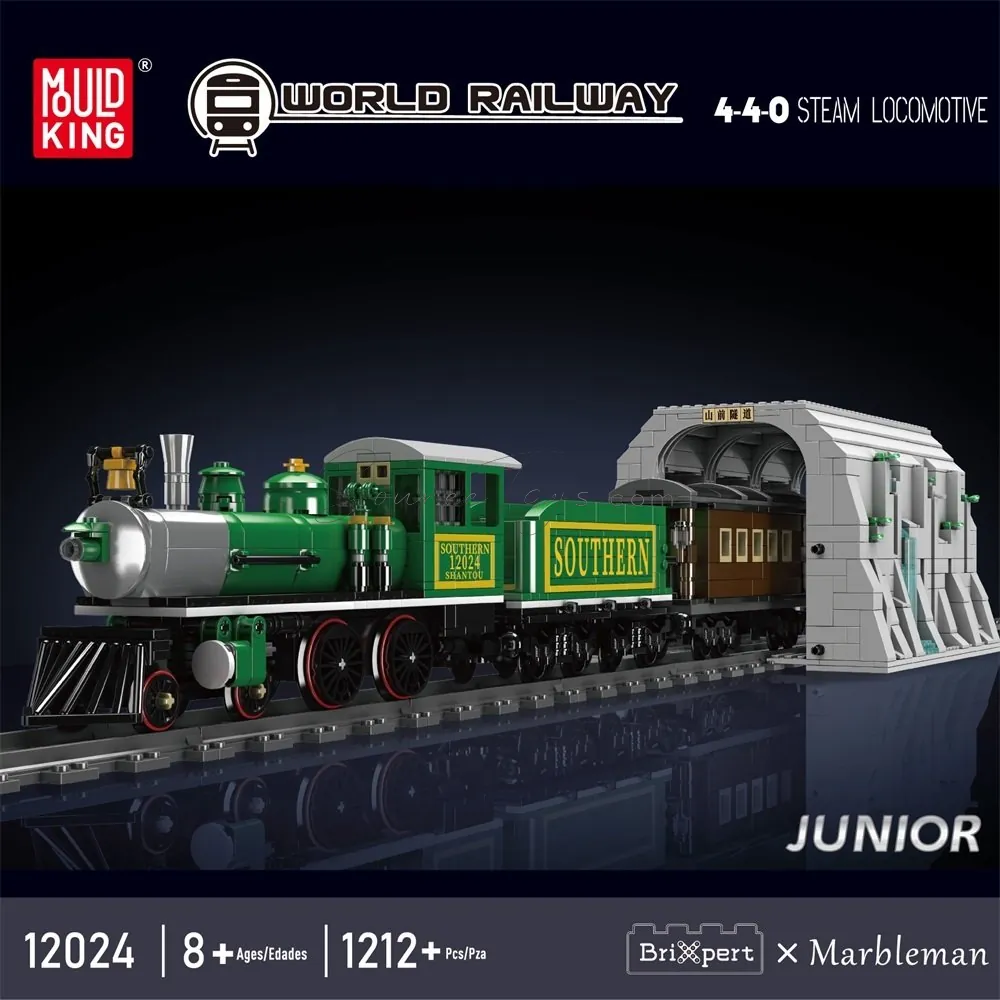 DIY Assembly Building Blocks 4-4-0 Steam Locomotive APP Version
