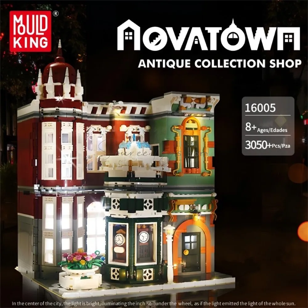 DIY Assembly Building Blocks Antique Craft Collection Hall (Full Set with Lights Upgrade)