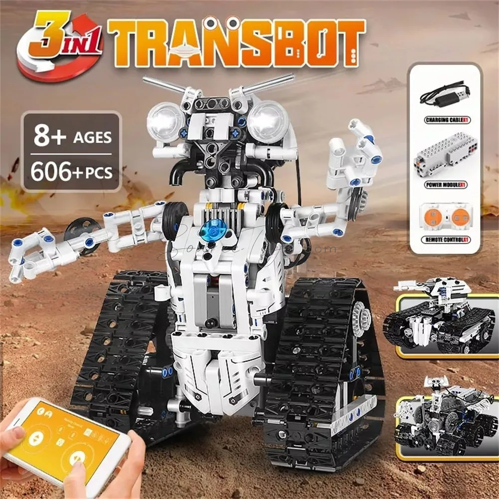 DIY Building Blocks 3-in-1 Transformable Robot with APP Control