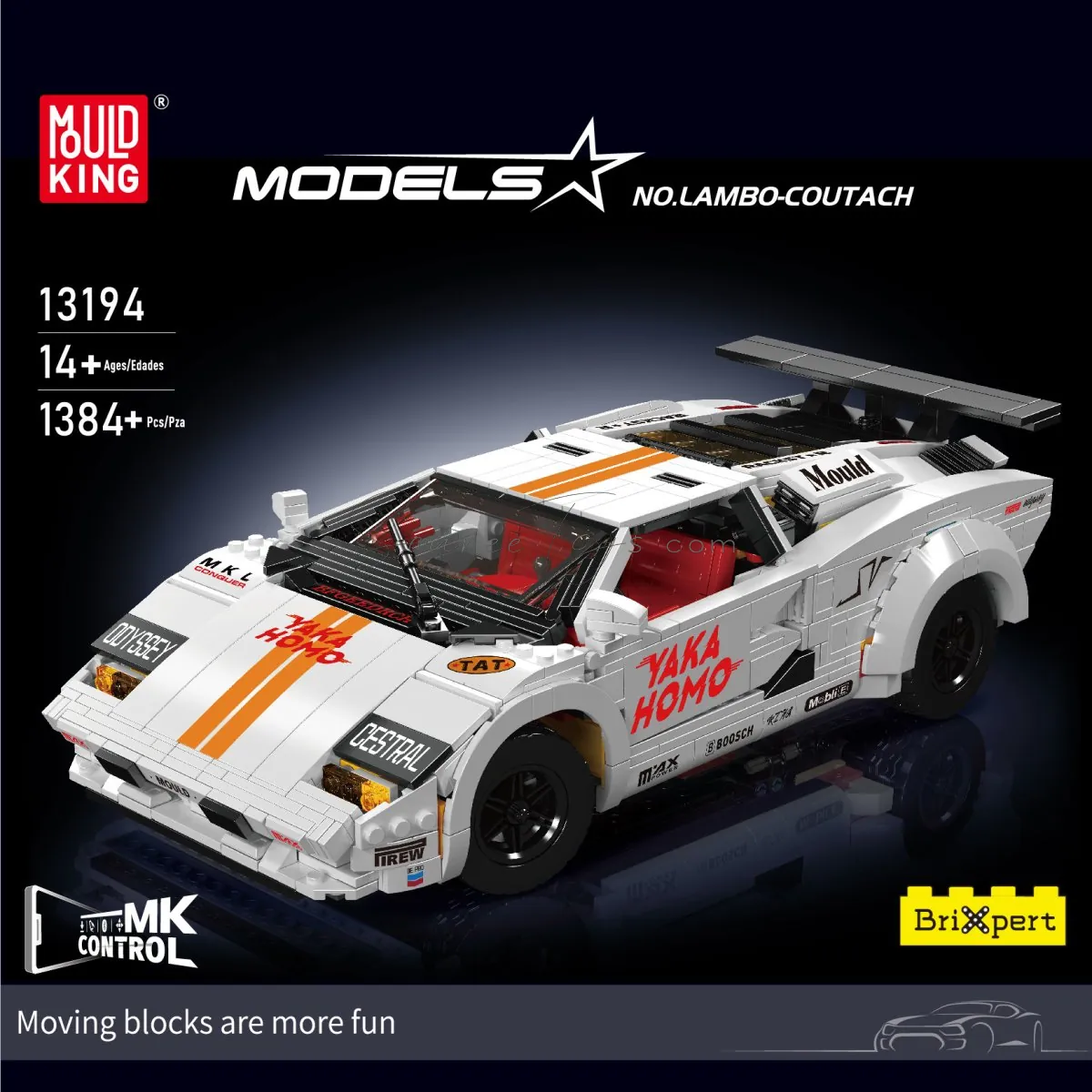 DIY Assembly Building Blocks Lamborghini Countach APP Version DIY Assembly Building Blocks Lamborghini Countach APP Version