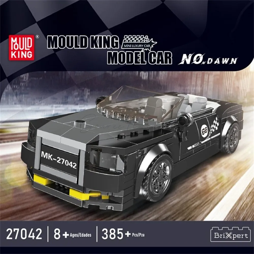 DIY Assembly Building Blocks Sports Car with 8-Grid Display Case Set DIY Assembly Building Blocks Sports Car with 8-Grid Display Case Set