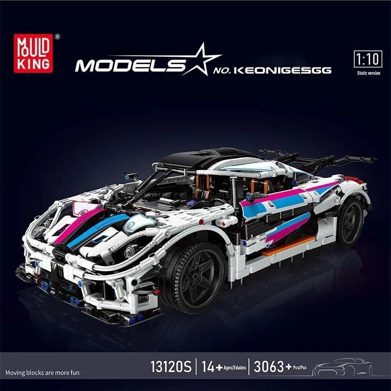 DIY Assembly Building Blocks Koenigsegg (Gloss White) Regular Chinese-English Edition DIY Assembly Building Blocks Koenigsegg (Gloss White) Regular Chinese-English Edition