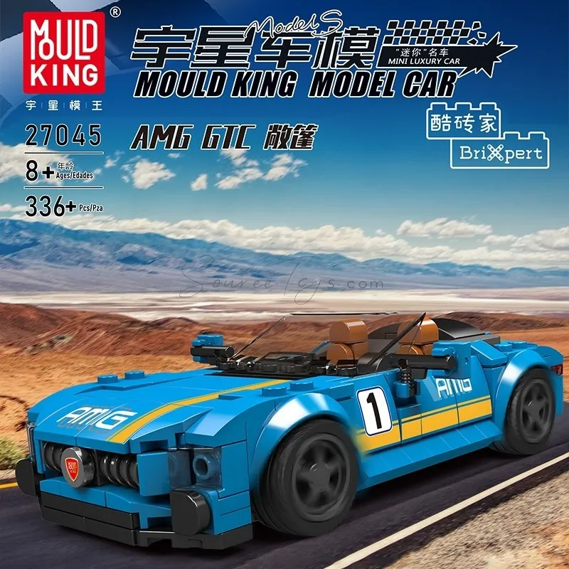 DIY Assembly Building Blocks AMG GTC Convertible 8-Wide Car with Display Case Set DIY Assembly Building Blocks AMG GTC Convertible 8-Wide Car with Display Case Set