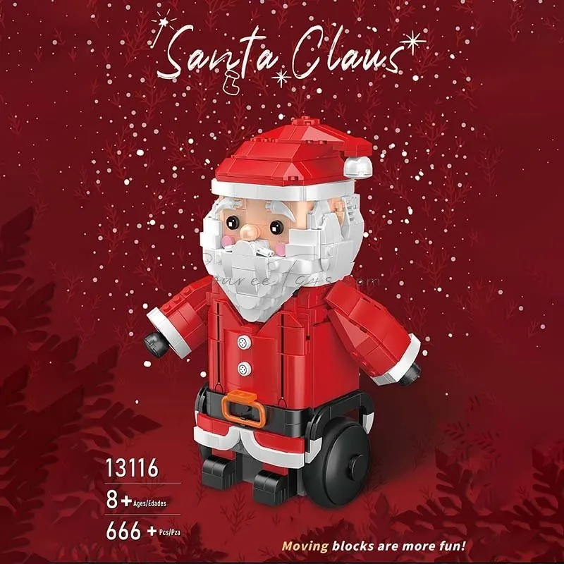 DIY Building Blocks Smart Balancing Electric Santa Claus Remote Control Toy DIY Building Blocks Smart Balancing Electric Santa Claus Remote Control Toy