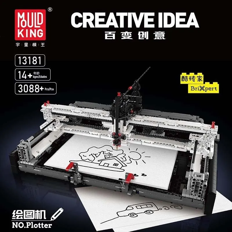 DIY Assembly Building Blocks Electric Programming Drawing Machine DIY Assembly Building Blocks Electric Programming Drawing Machine