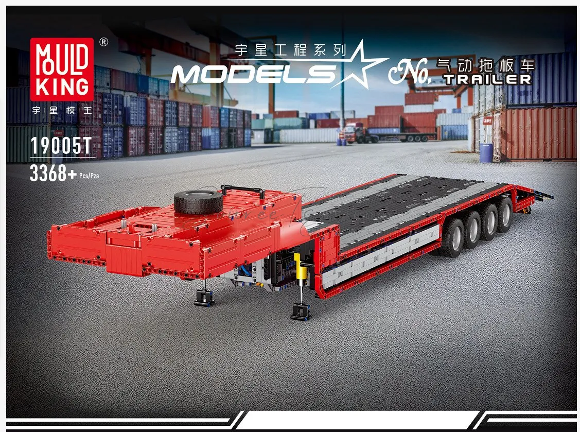 DIY Assembly Building Blocks Air Traction Trailer Truck