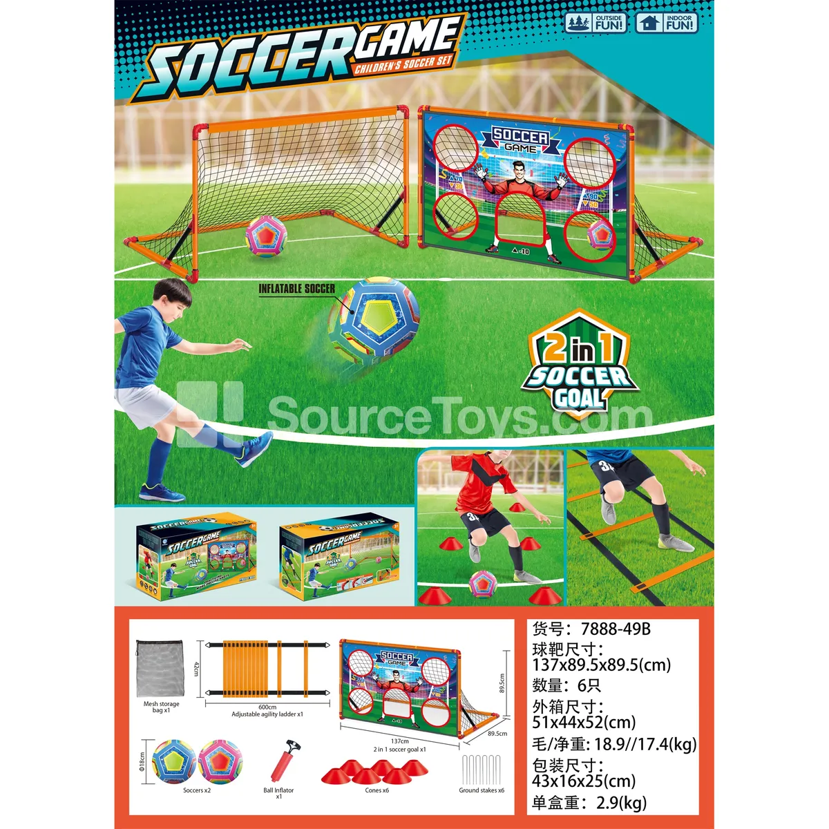 Folding Soccer Goal Set with Training Ladder Folding Soccer Goal Set with Training Ladder
