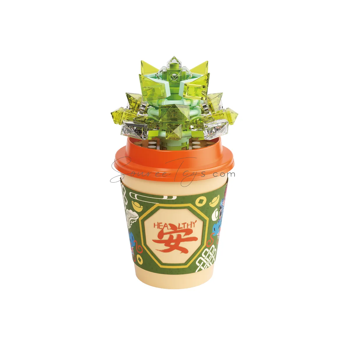 DIY Educational Building Blocks Blessing Cup with Ice Jade Dew DIY Educational Building Blocks Blessing Cup with Ice Jade Dew