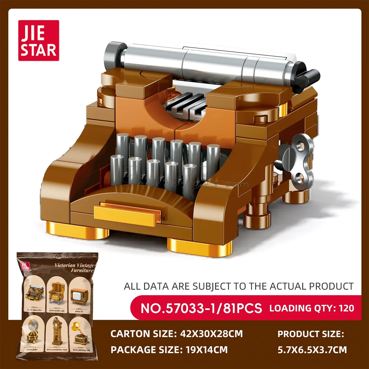 Vintage Typewriter Building Blocks Set Vintage Typewriter Building Blocks Set