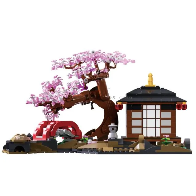 Japanese Cherry Blossom Garden Building Blocks Set Japanese Cherry Blossom Garden Building Blocks Set