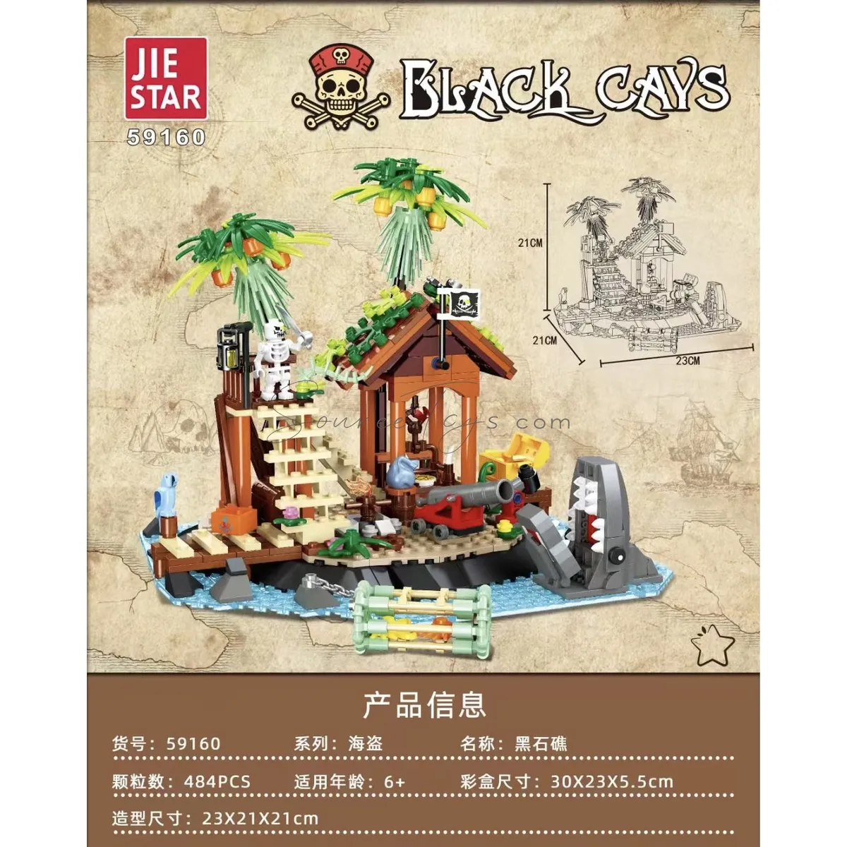 Black Stone Reef Building Blocks Set Black Stone Reef Building Blocks Set