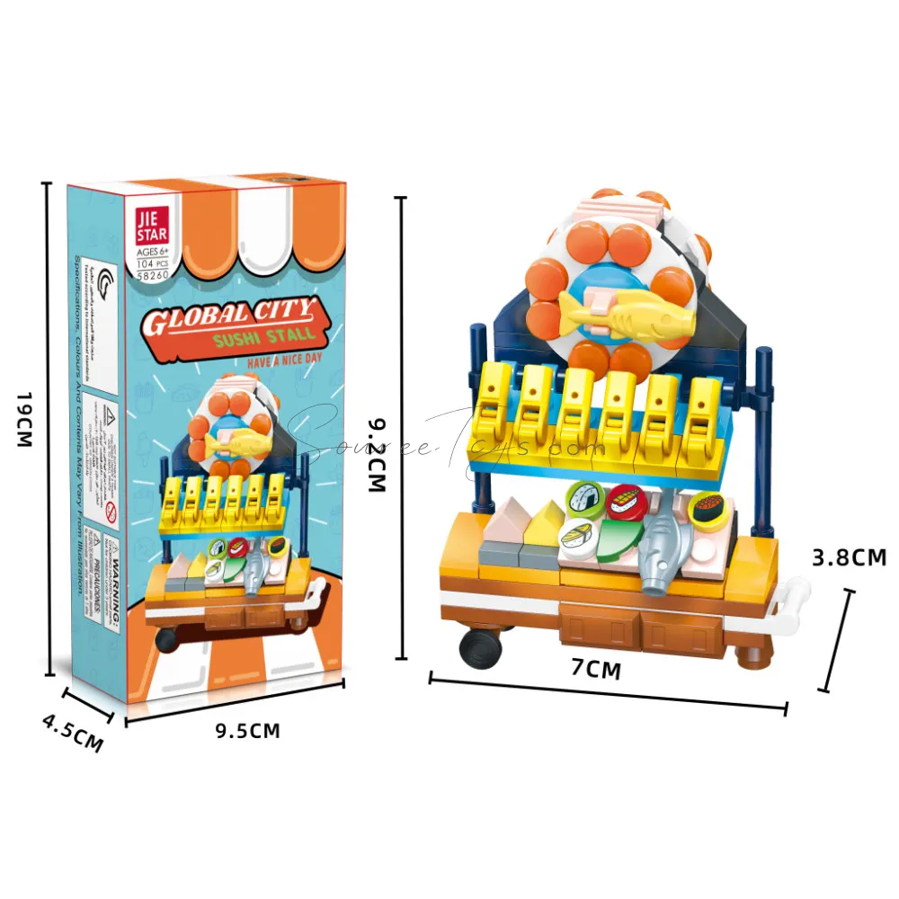 Sushi Stall Building Blocks Set