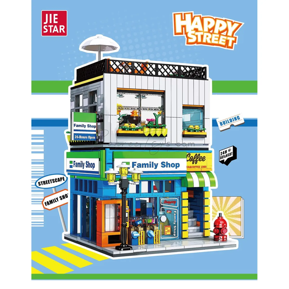 Mini Convenience Store Building Blocks Set