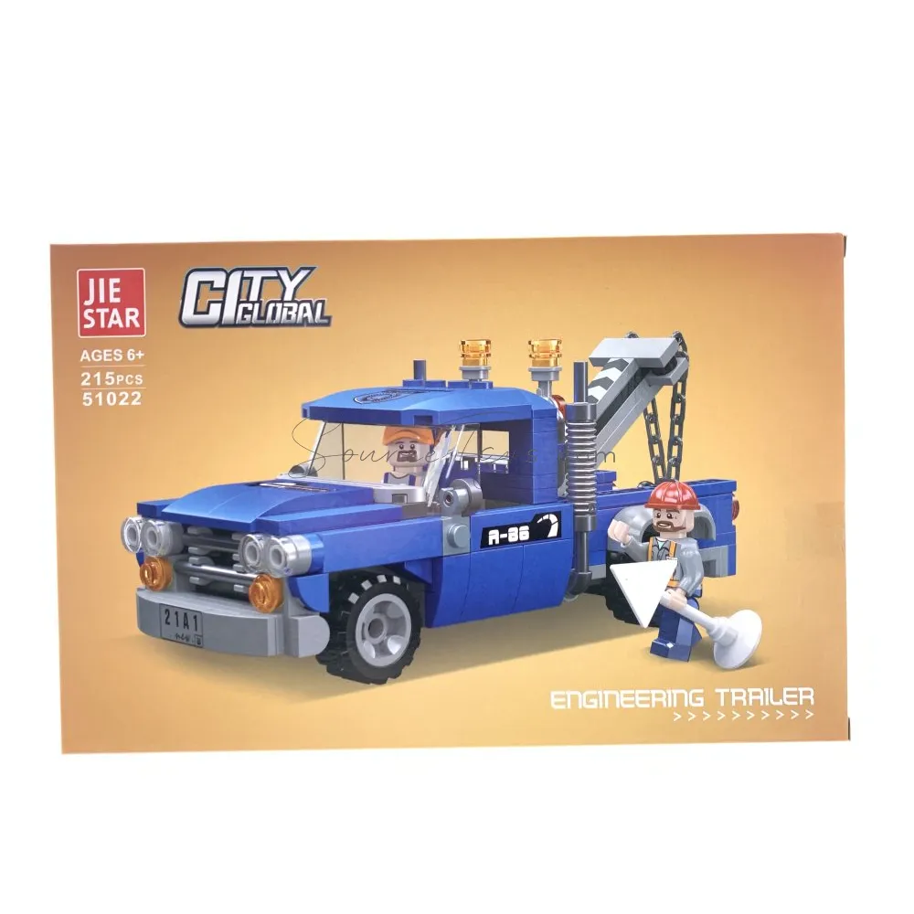 Engineering Trailer Building Blocks Set Engineering Trailer Building Blocks Set