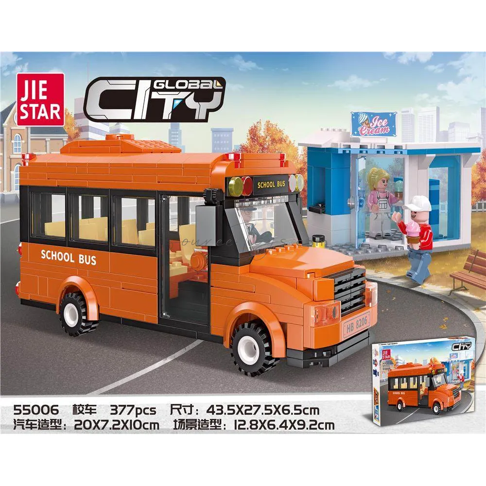 School Bus Building Blocks Set School Bus Building Blocks Set