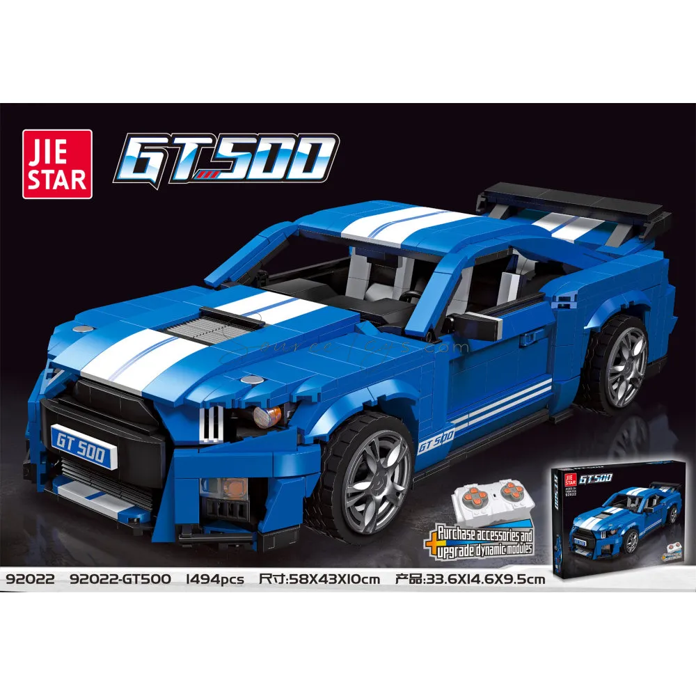 1:14 GT500 RC Car Building Blocks Set (Battery Not Included)