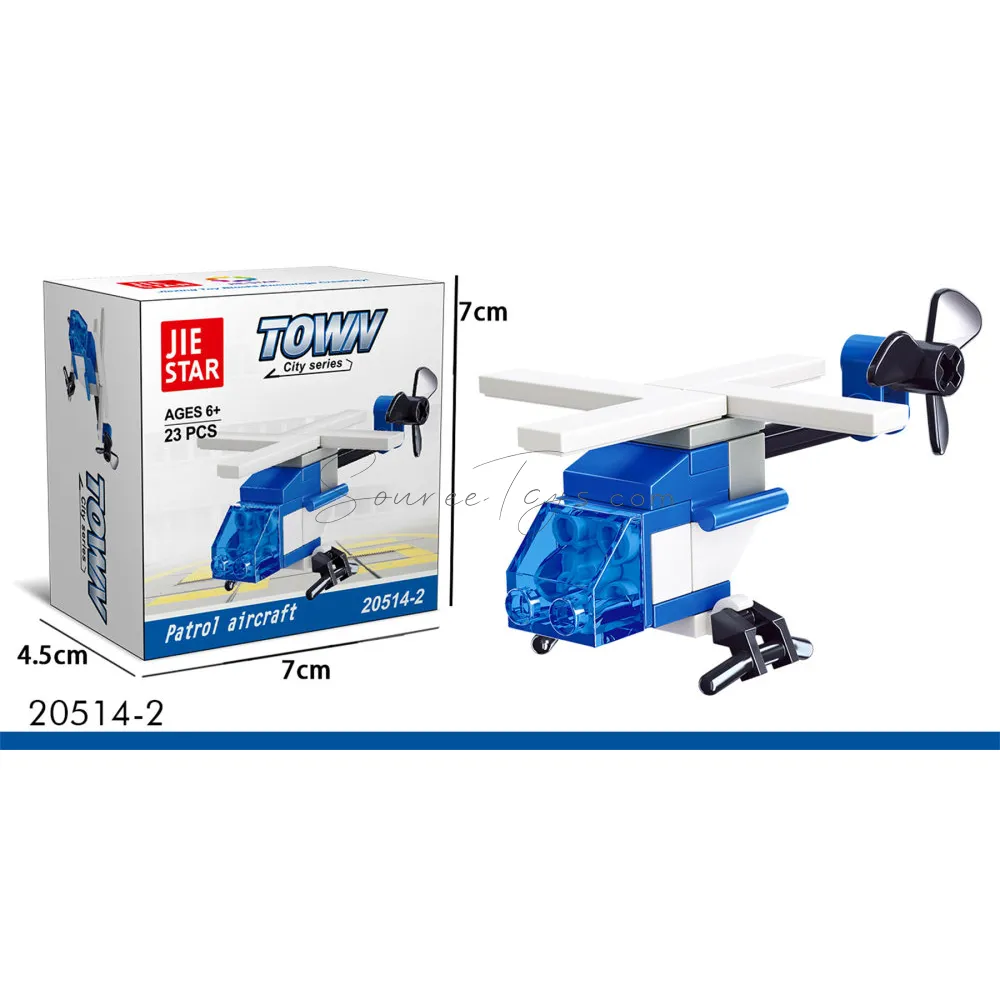 Patrol Plane Building Blocks Set