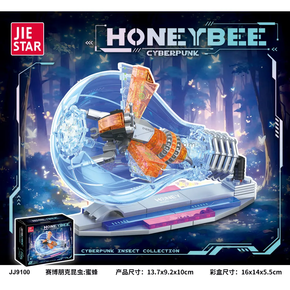Cyberpunk Insect Bee Building Set with Light Cyberpunk Insect Bee Building Set with Light