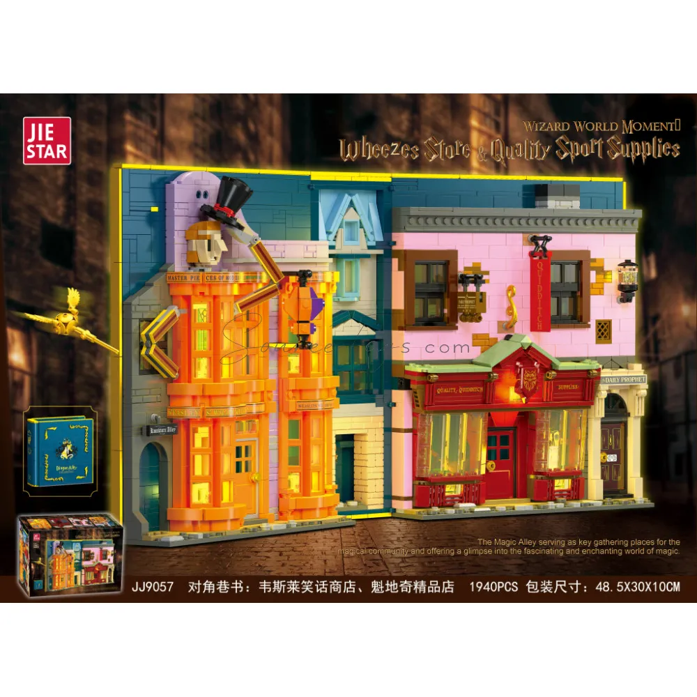 Diagon Alley Book: Weasley Joke Shop & Quidditch Supplies with LED Lights