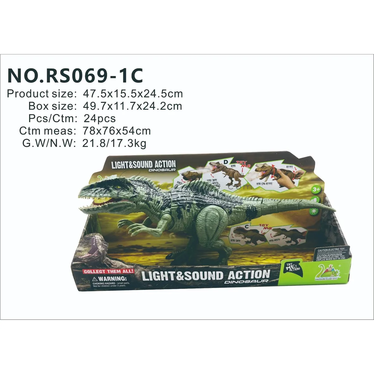 Large Hand-Press Giganotosaurus Figure