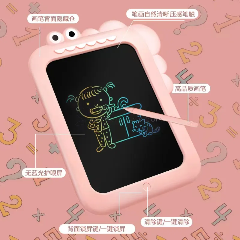 12-Inch Cartoon Dinosaur LCD Writing Tablet Color 12-Inch Cartoon Dinosaur LCD Writing Tablet Color