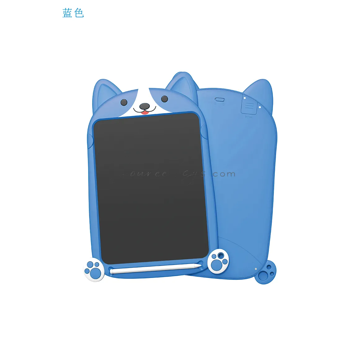12-inch LCD Writing Tablet with Corgi Design, Colorful Drawing Board