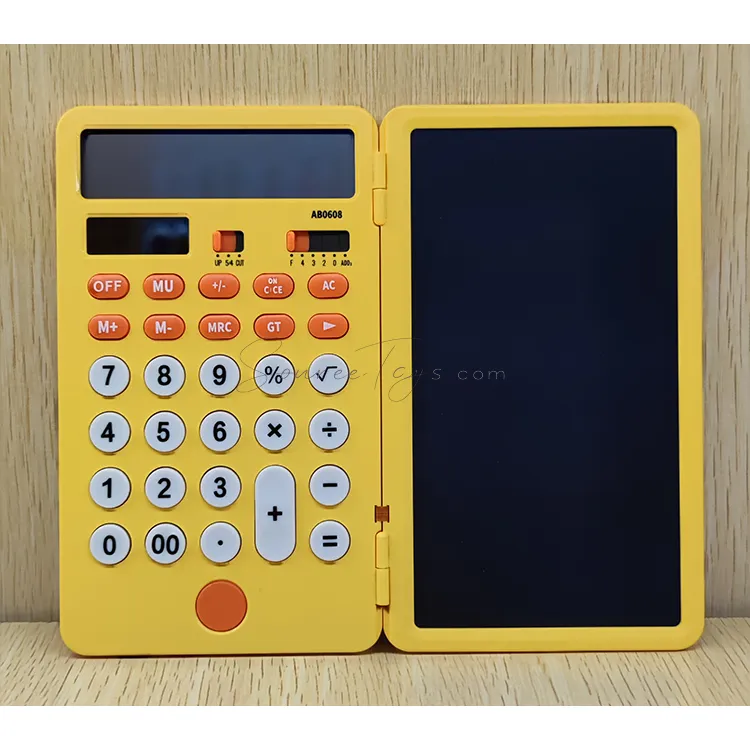 Rechargeable Solar LCD Writing Tablet Calculator Single Color