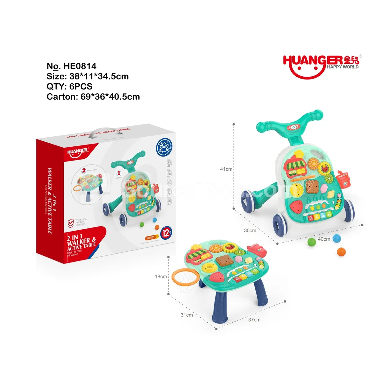 2-in-1 Cake Ride-On Walker (Green) 2-in-1 Cake Ride-On Walker (Green)