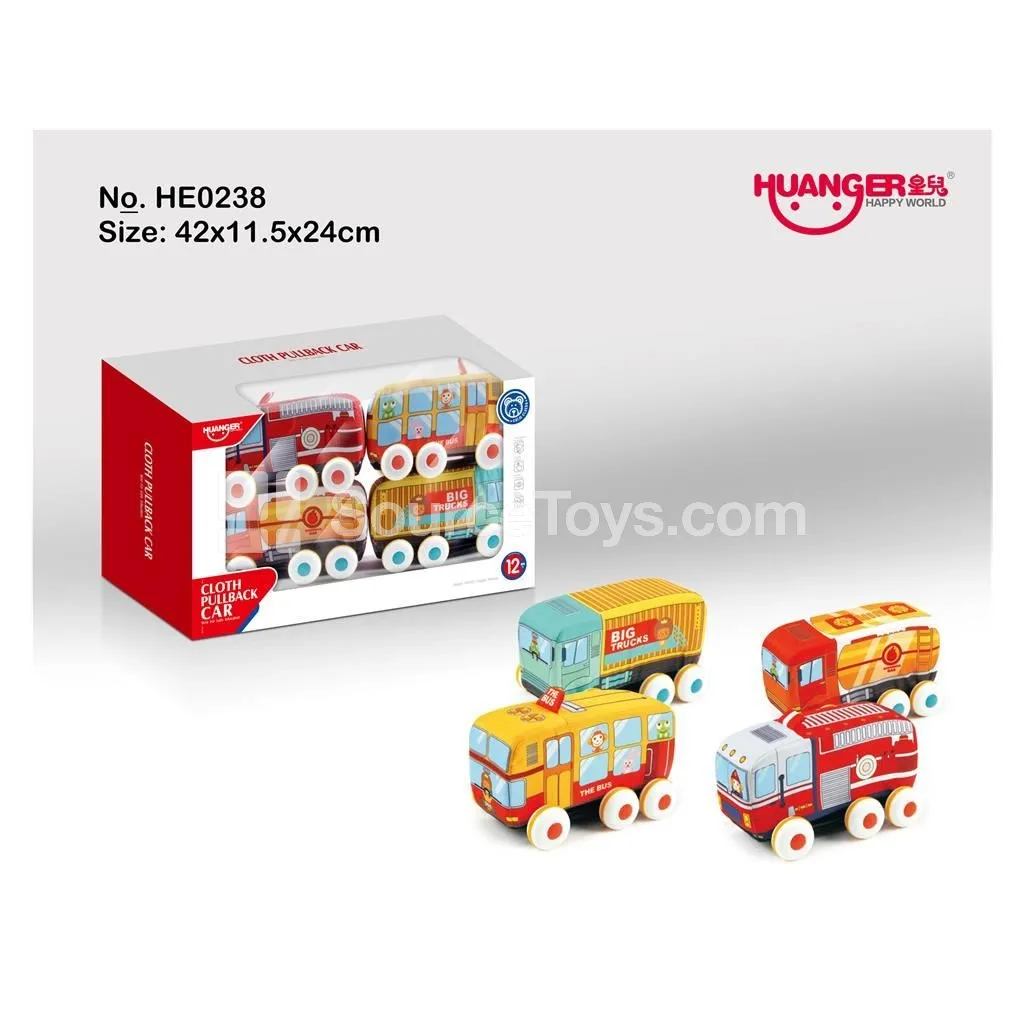 Baby Cartoon Fabric Cars (4 Styles, 6-Wheel Cars) Baby Cartoon Fabric Cars (4 Styles, 6-Wheel Cars)