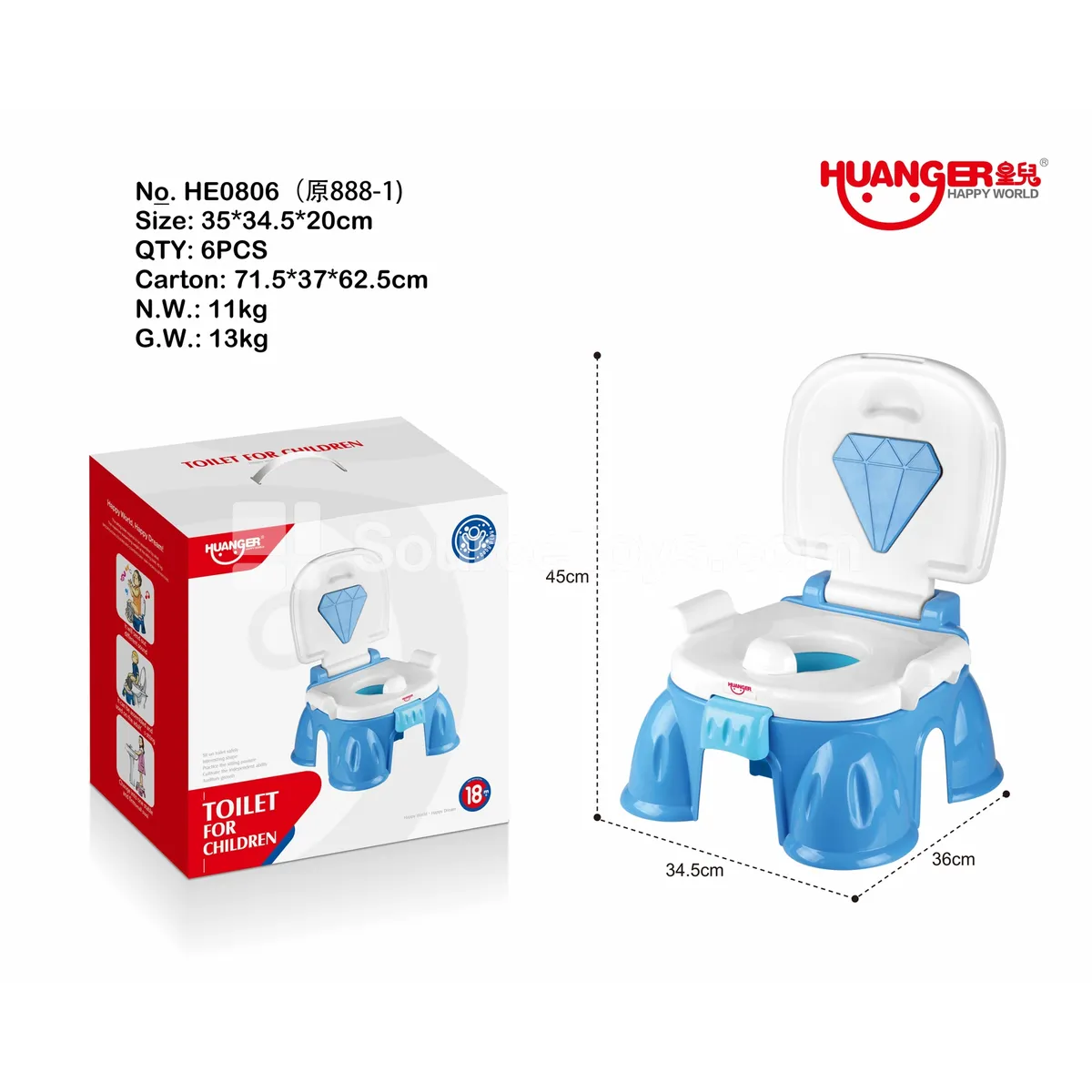 Musical Potty Chair (Diamond) Blue