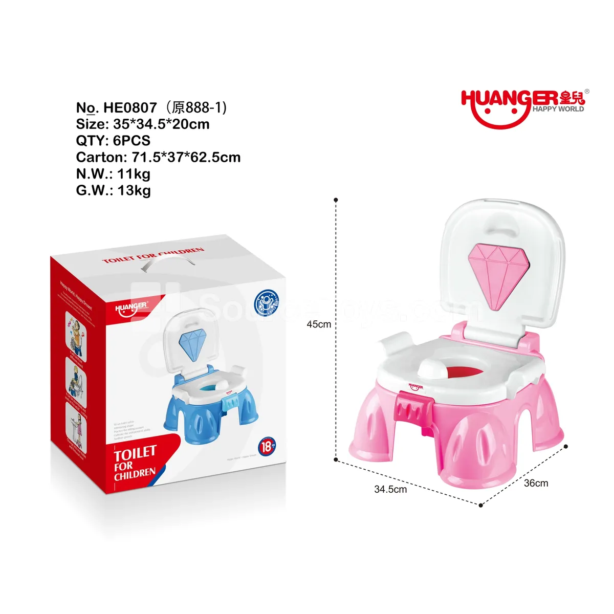Musical Potty Chair (Diamond) Pink