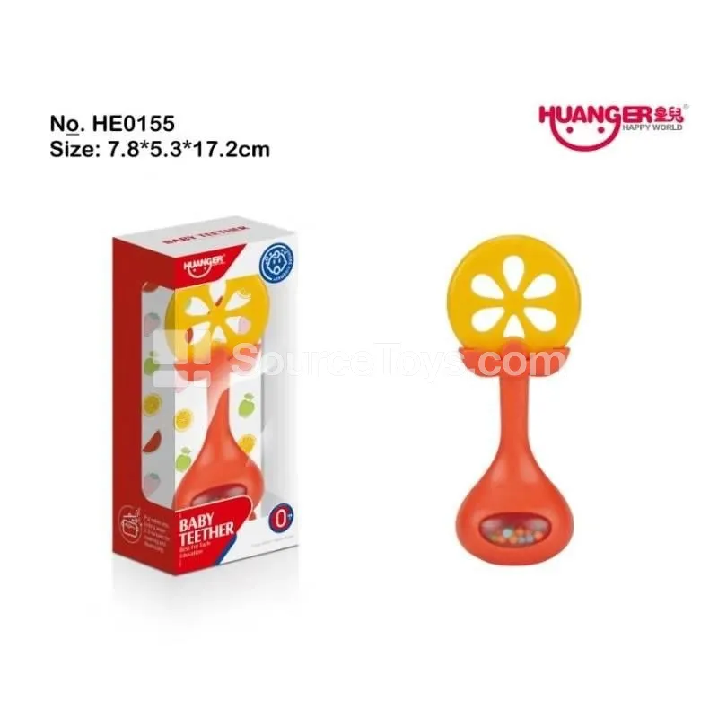 Silicone Fruit Rattle (Orange) Silicone Fruit Rattle (Orange)