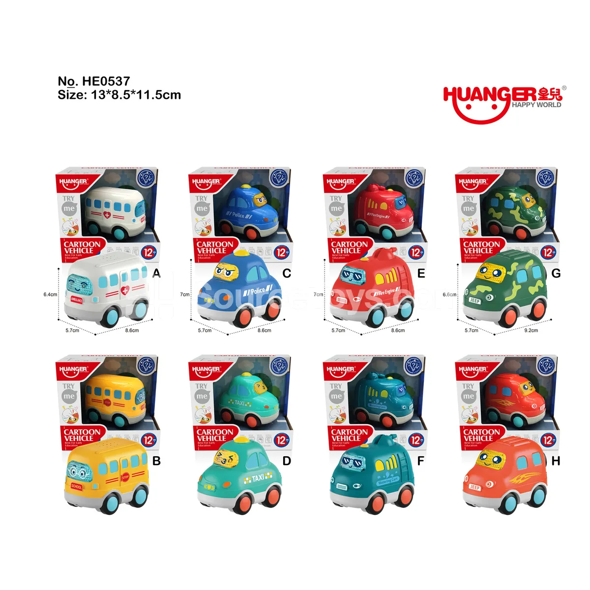 Fun Light & Sound Jeep Car, Single Pack, Model H
