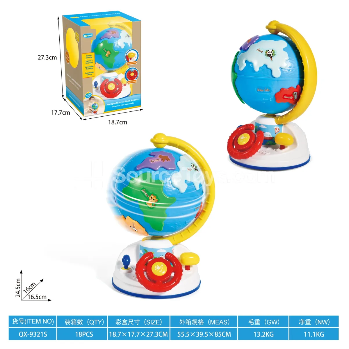 Abelu Rotating Globe