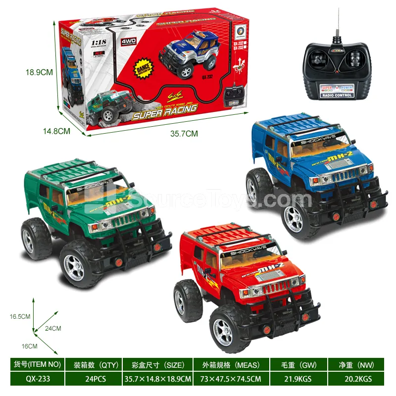 1:18 4WD Remote Control Off-Road Vehicle